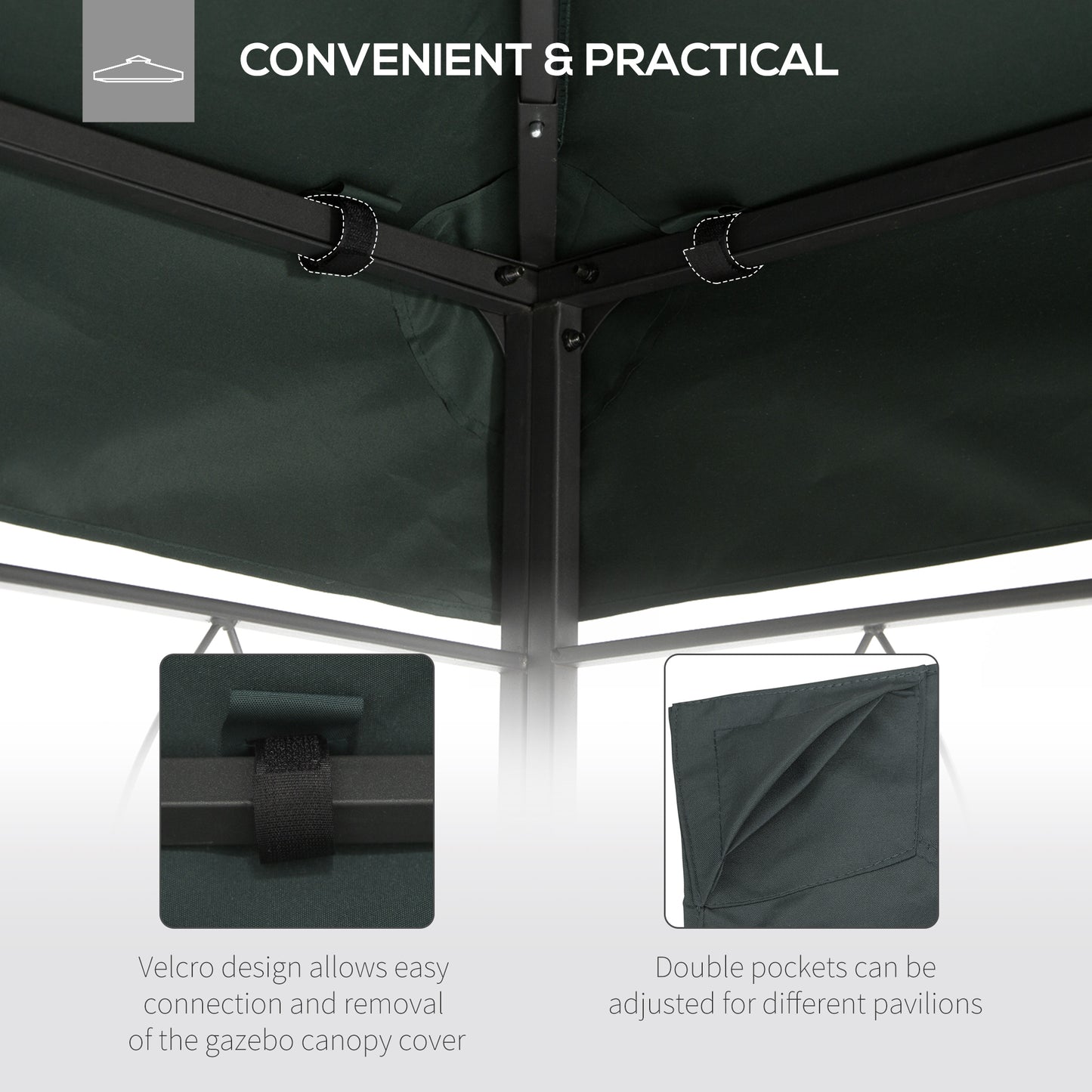 Outsunny 3X4M Gazebo Canopy Replacement Cover