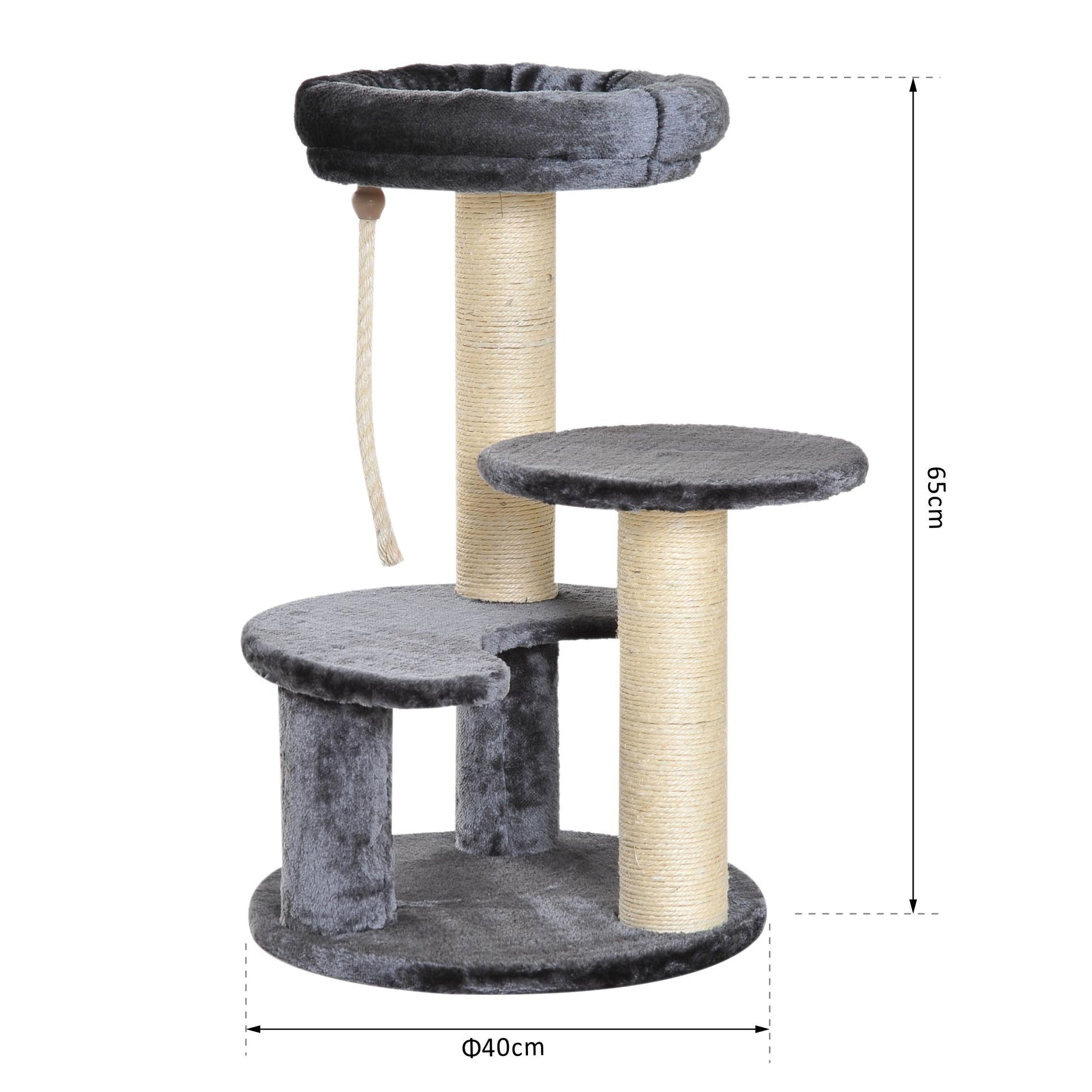 PawHut Cat Tree Kitty Scratcher Kitten Activity Center