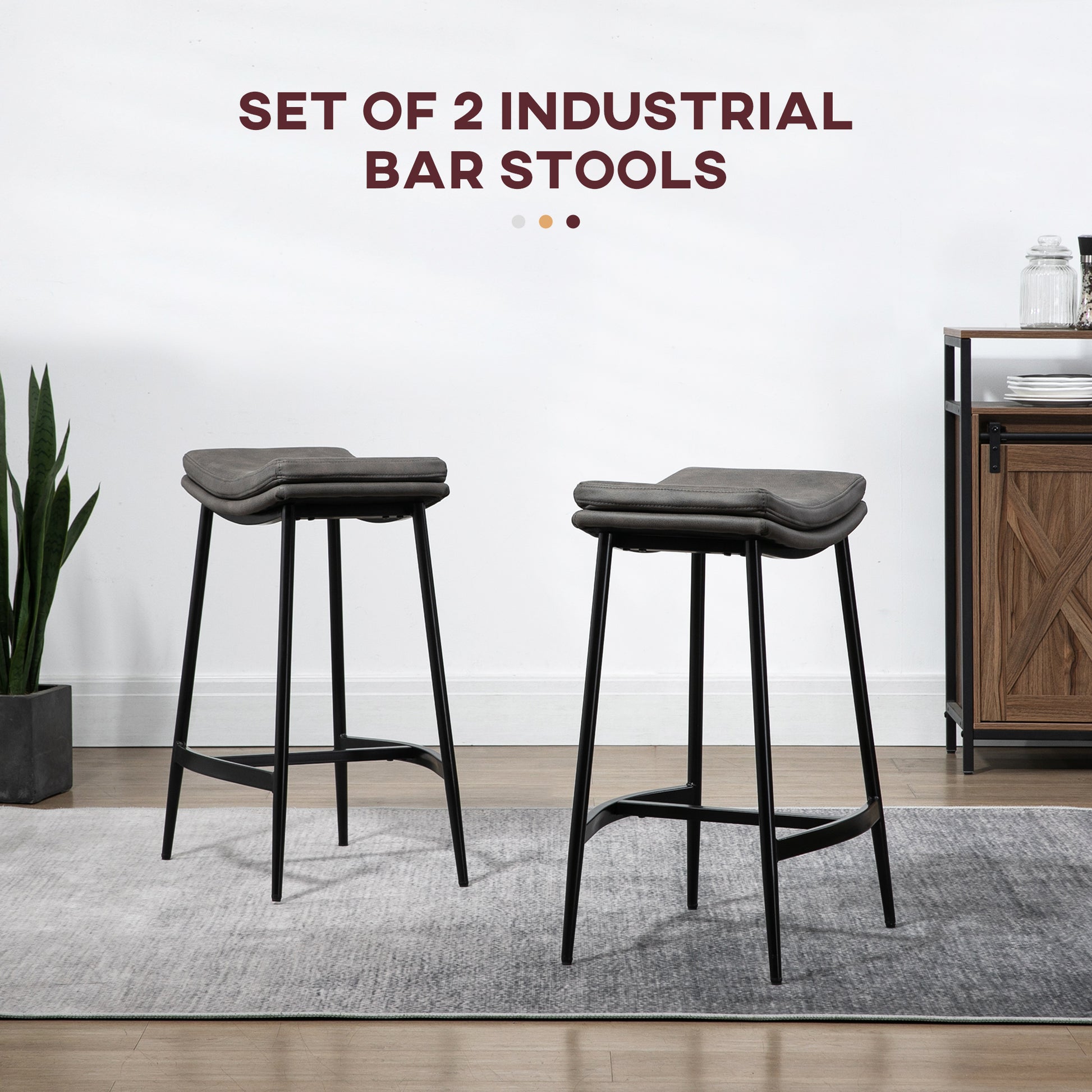 Homcom Breakfast Bar Stools Set of 2