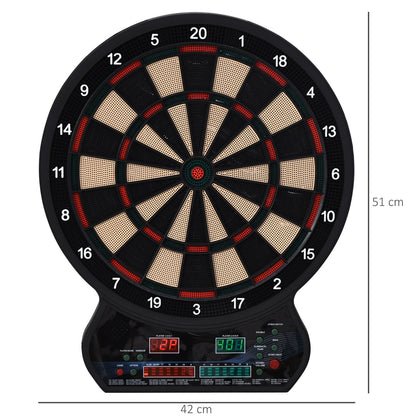 Homcom Plastic LED Electronic Dartboard w/ 12 Darts