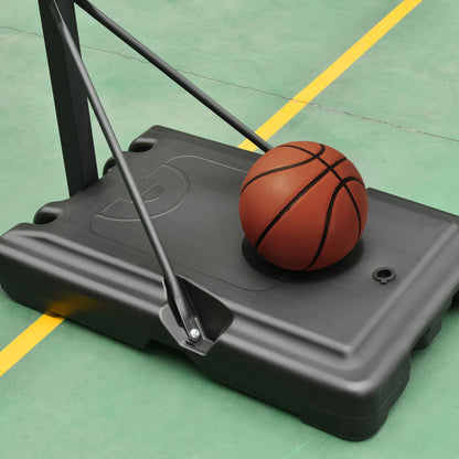 Homcom Steel Basketball Stand Height Adjustable Hoop Backboard Black