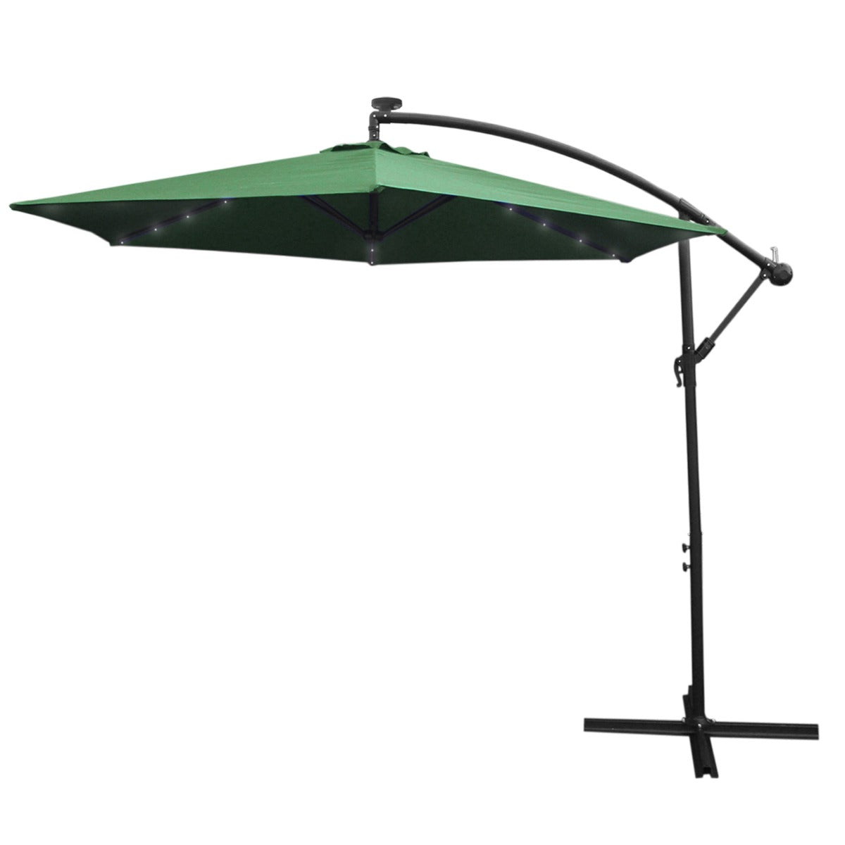 Green 3m LED Cantilever Parasol