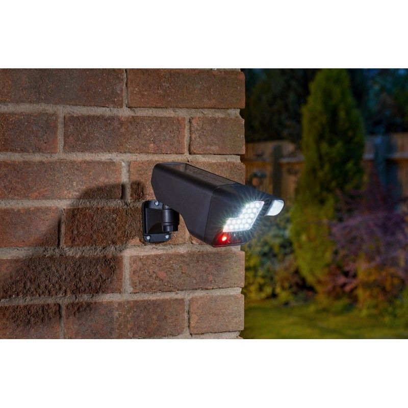 Solar Garden Security Light Decoy Camera 26 White LED - 27.5cm SuperBright by Smart Solar