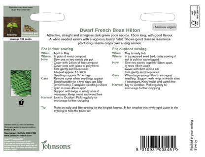 Johnsons Dwarf French Bean Hilton Seeds