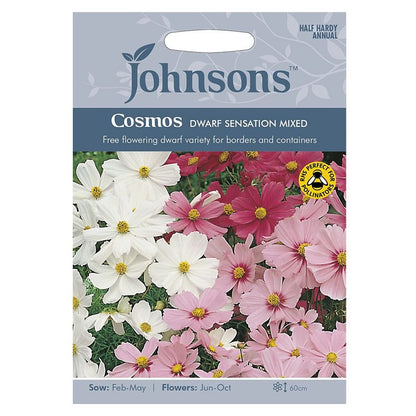 Johnsons Cosmos Dwarf Sensation M Seeds