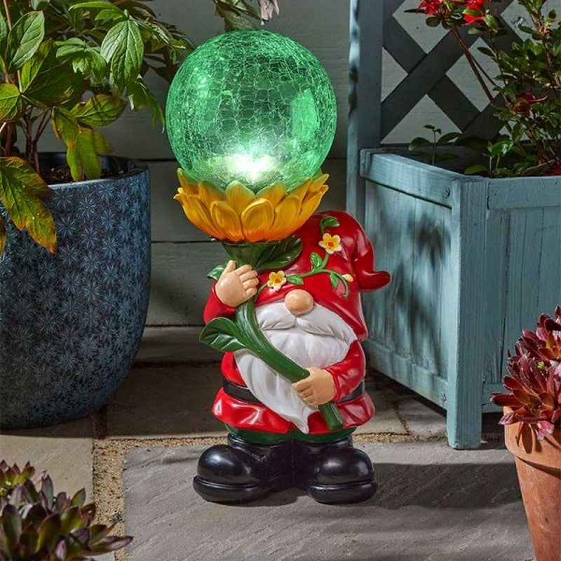 Gnome Solar Garden Light Ornament Decoration Multicolour LED - 41cm by Smart Solar