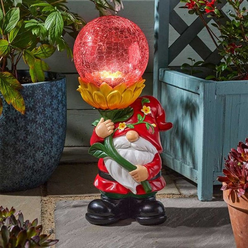 Gnome Solar Garden Light Ornament Decoration Multicolour LED - 41cm by Smart Solar