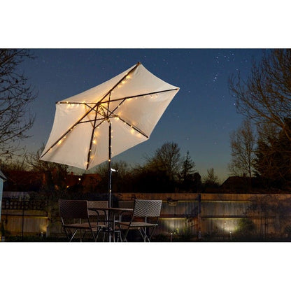 Solar Garden Parasol Lights Decoration 72 Warm White LED by Smart Solar