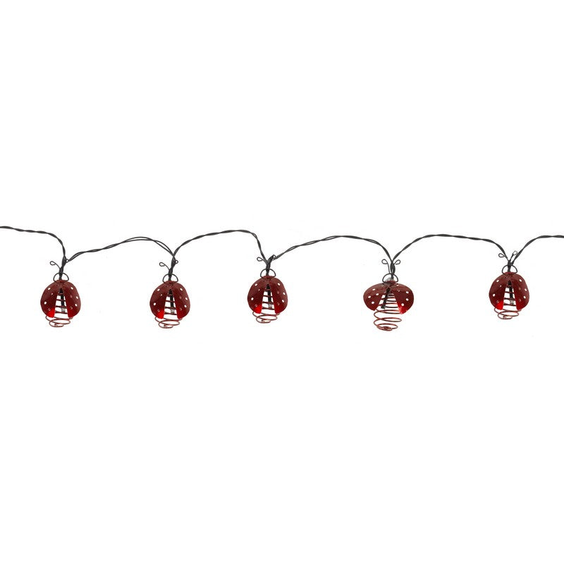 Ladybird Solar Garden String Lights Decoration 10 Warm White LED - 3.8m by Smart Solar