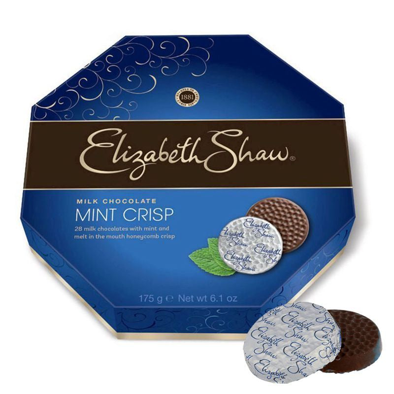 Elizabeth Shaw Milk Chocolate Mint Crisp Case 8 Packs