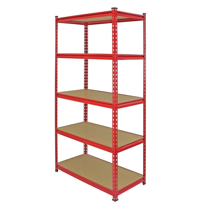 Steel Shelving & Free Mallets 183cm - Red Set Of Four Extra Strong Z-Rax 90cm by Raven