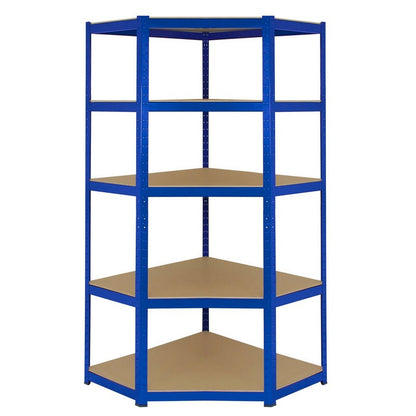 Steel Shelving Units 180cm - Blue Set Of Five T-Rax 90cm Corner by Raven