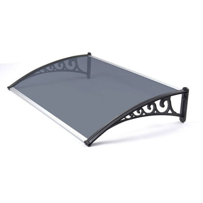 Tinted Door Garden Canopy Black 1m