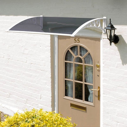 Tinted Door Garden Canopy White 1m