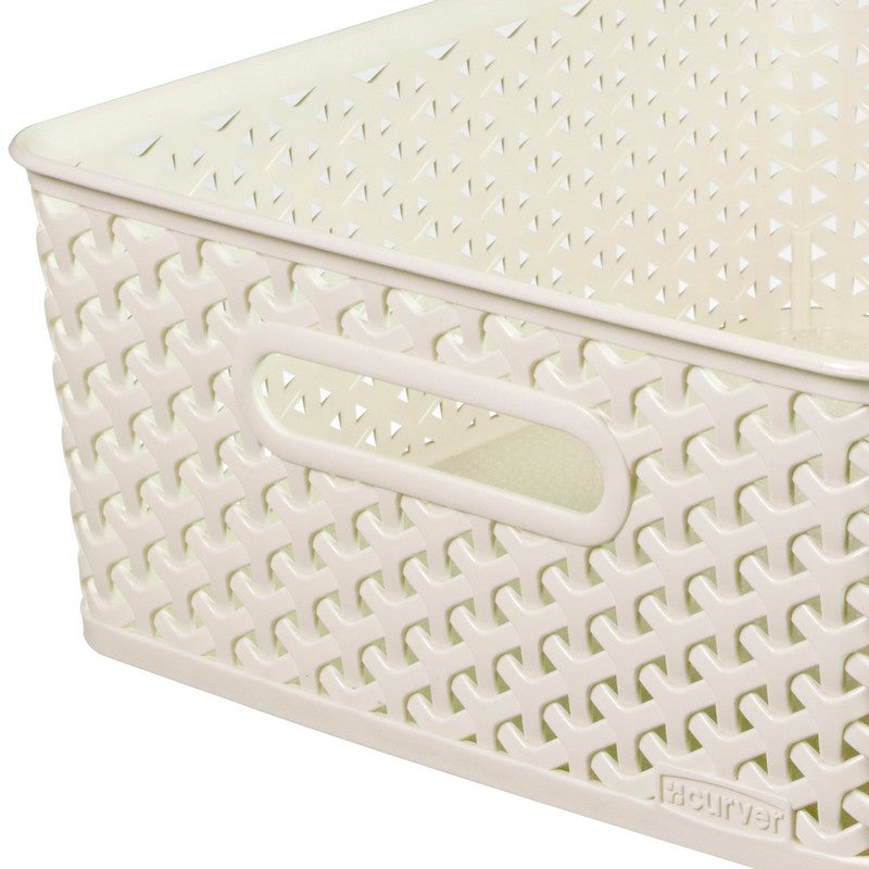 Plastic Storage Basket 13 Litres - White My Style by Curver