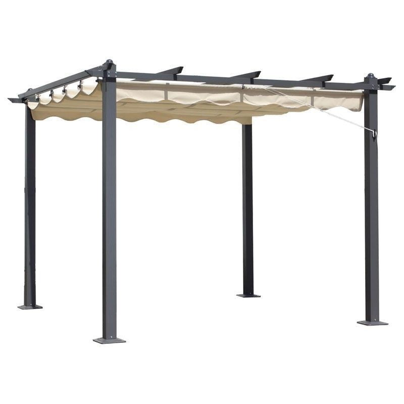 Premium Aluminium Garden Gazebo 3x3m by Croft with a Cream Canopy - Croft Home & Garden