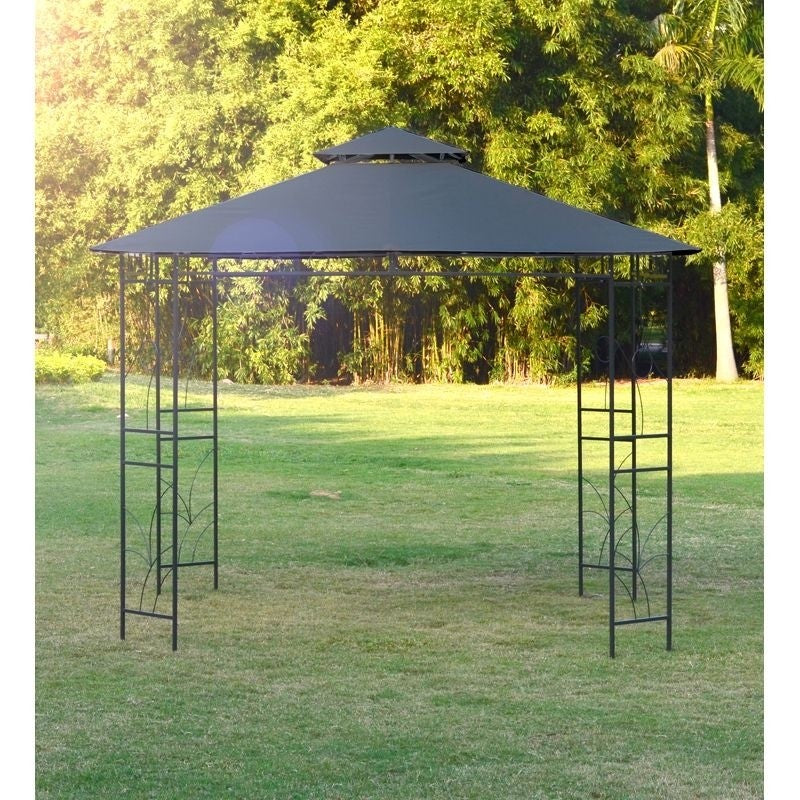 Merion Garden Gazebo by Croft with a 3 x 3M Charcoal Canopy - Croft Home & Garden