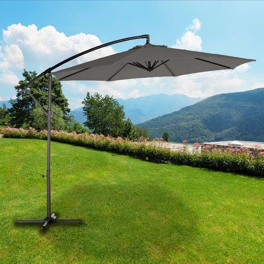 Overhang Garden Parasol - 3M Charcoal