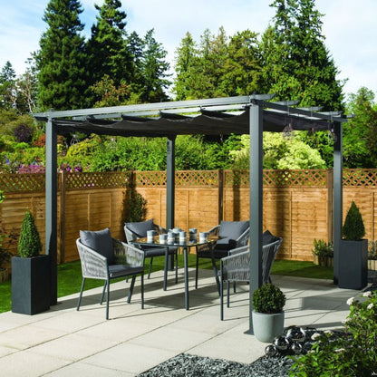 Premium Garden Gazebo 3x3m with a Charcoal Canopy + FREE Gazebo Cover Cream