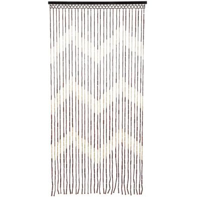 Bamboo Beaded Door Curtain Chevron Pattern 90cm x 180cm