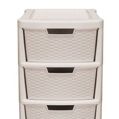 Plastic Storage Unit 4 Drawers 135 Litres Extra Large - Beige by Premier