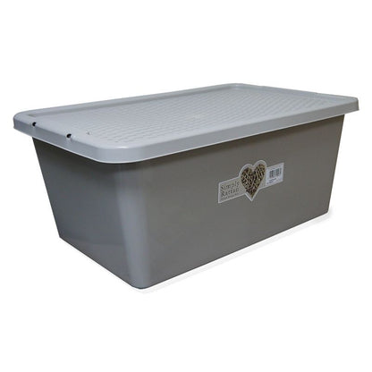 Plastic Storage Box 45 Litres - Grey by Simply Rattan