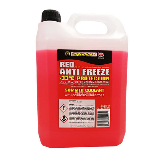 Silverhook Anti Freeze Summer Coolant Red - 4.54L