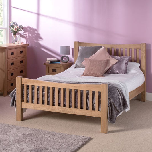 Cotswold Oak Double Bed Natural 5 x 7ft