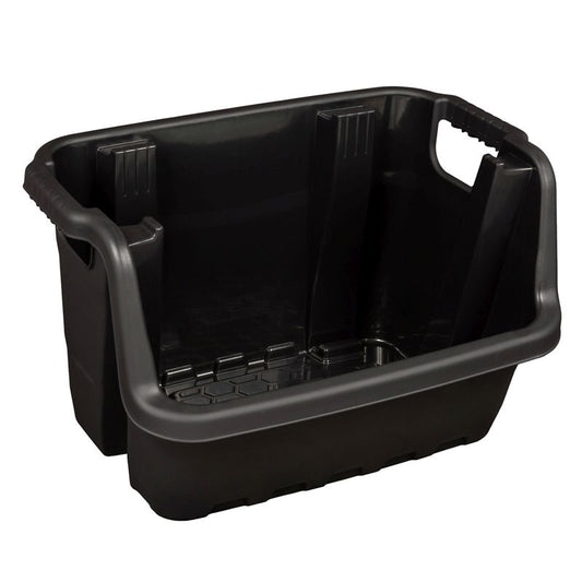 Plastic Organiser 33.5 Litres - Black Heavy Duty by Strata