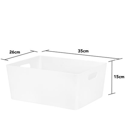 Plastic Basket 11.5 Litres - White Studio by Wham