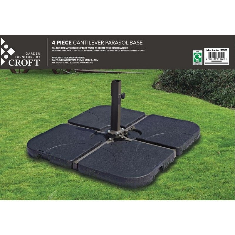 Cantilever Garden 8Kg Parasol Base Quarter Segment