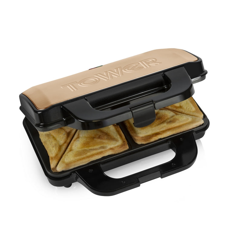 Double Sandwich Toaster Deep Fill - Rose Gold 900W