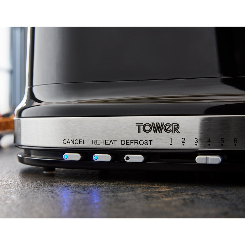 Toaster By Tower Belle 2 Slice - Black And Stainless Steel