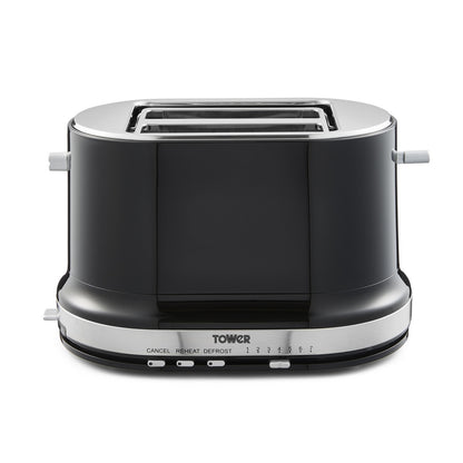 Toaster By Tower Belle 2 Slice - Black And Stainless Steel