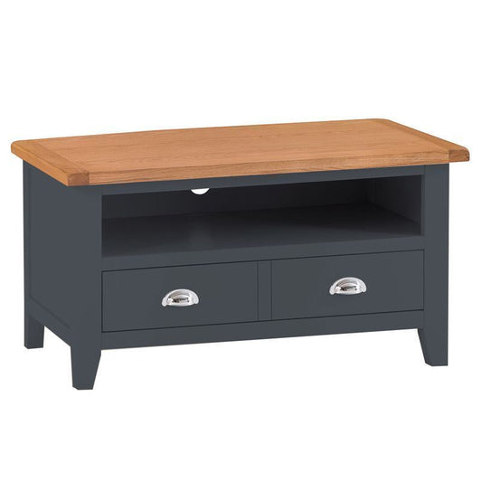 Aurora Midnight TV Unit Oak 1 Shelf 1 Drawer