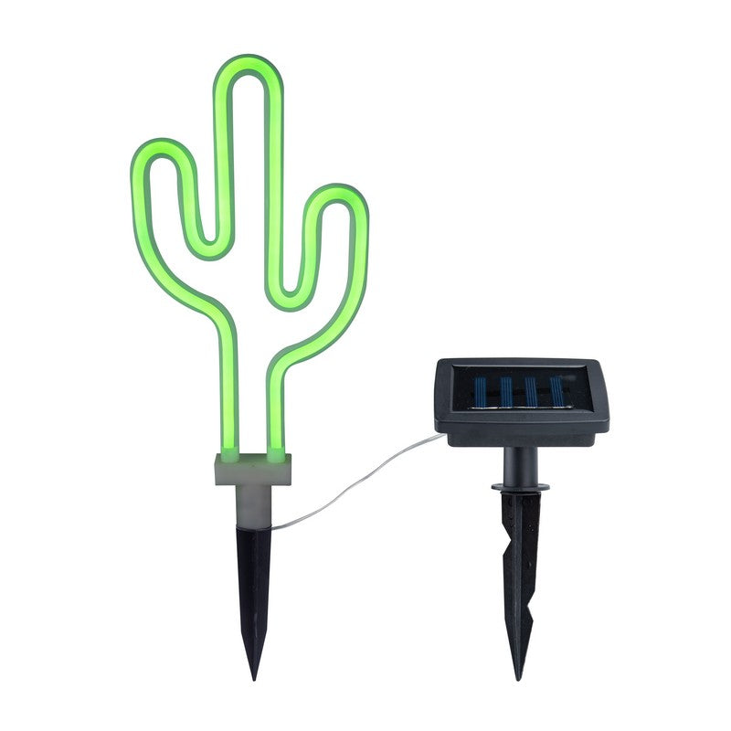 Cactus Solar Garden Stake Light Decoration Green LED - 40cm Neon by Bright Garden