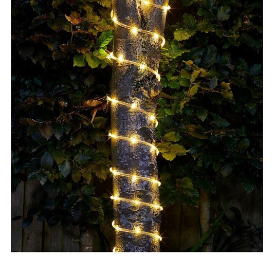 Solar Garden Tube Lights Decoration 110 Warm White LED - 10m by Bright Garden