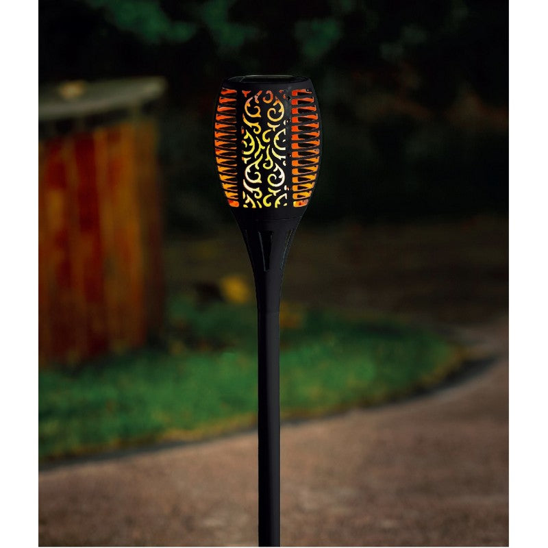 Torch Solar Garden Stake Light 36 Orange LED - 78cm by Bright Garden