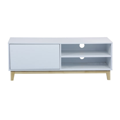 Malmo Large TV Unit White 1 Door 2 Shelves