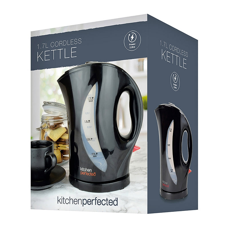 Cordless Kettle By KitchenPerfected - Black 1.7 Litre