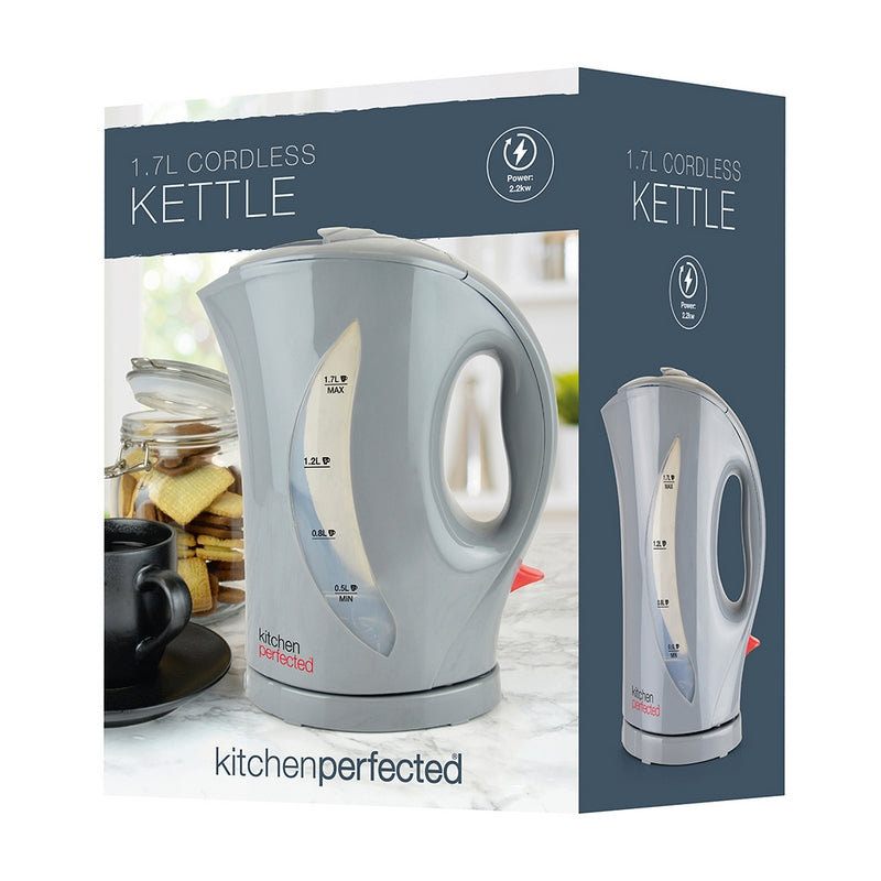 Cordless Kettle By KitchenPerfected - Grey 1.7 Litre