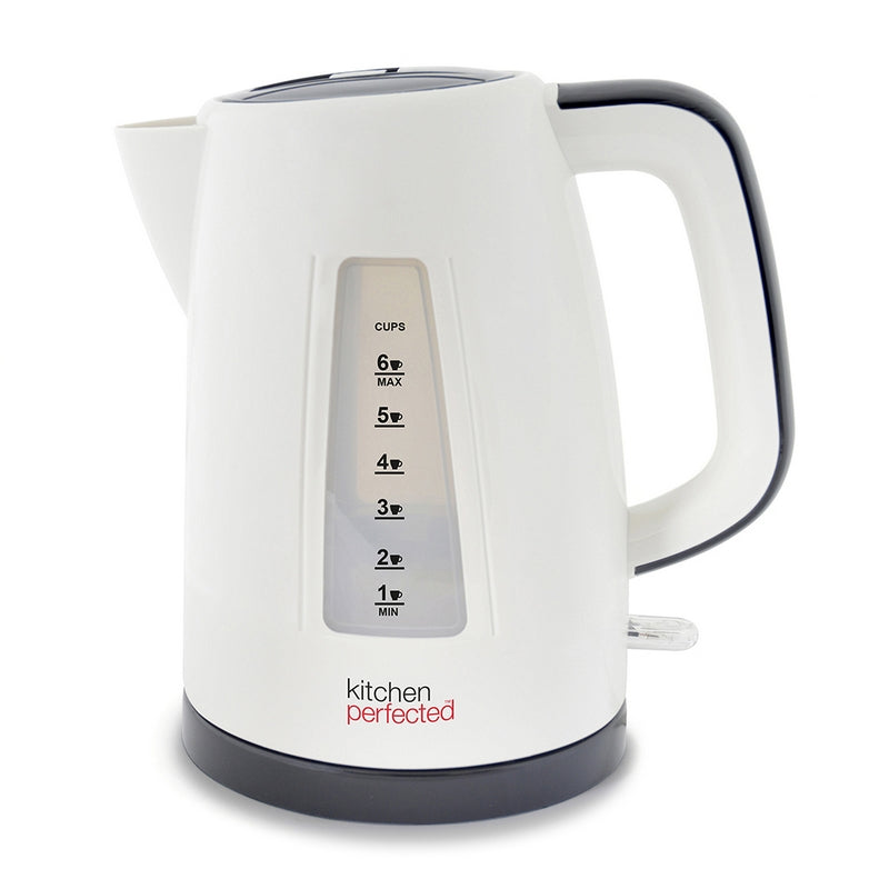 Fast Boil Cordless Kettle By KitchenPerfected - Cream And Black 1.5 Litre