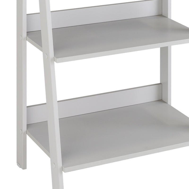 Ladder Tall Bookcase Grey 4 Shelves