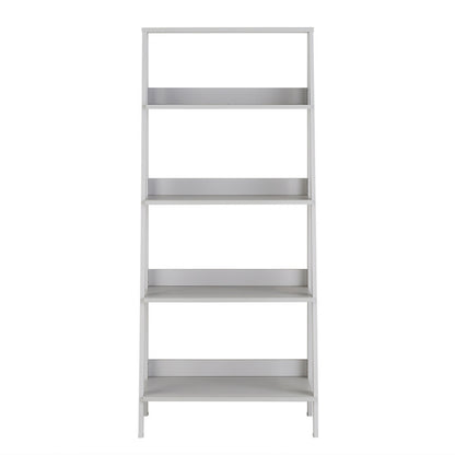 Ladder Tall Bookcase Grey 4 Shelves