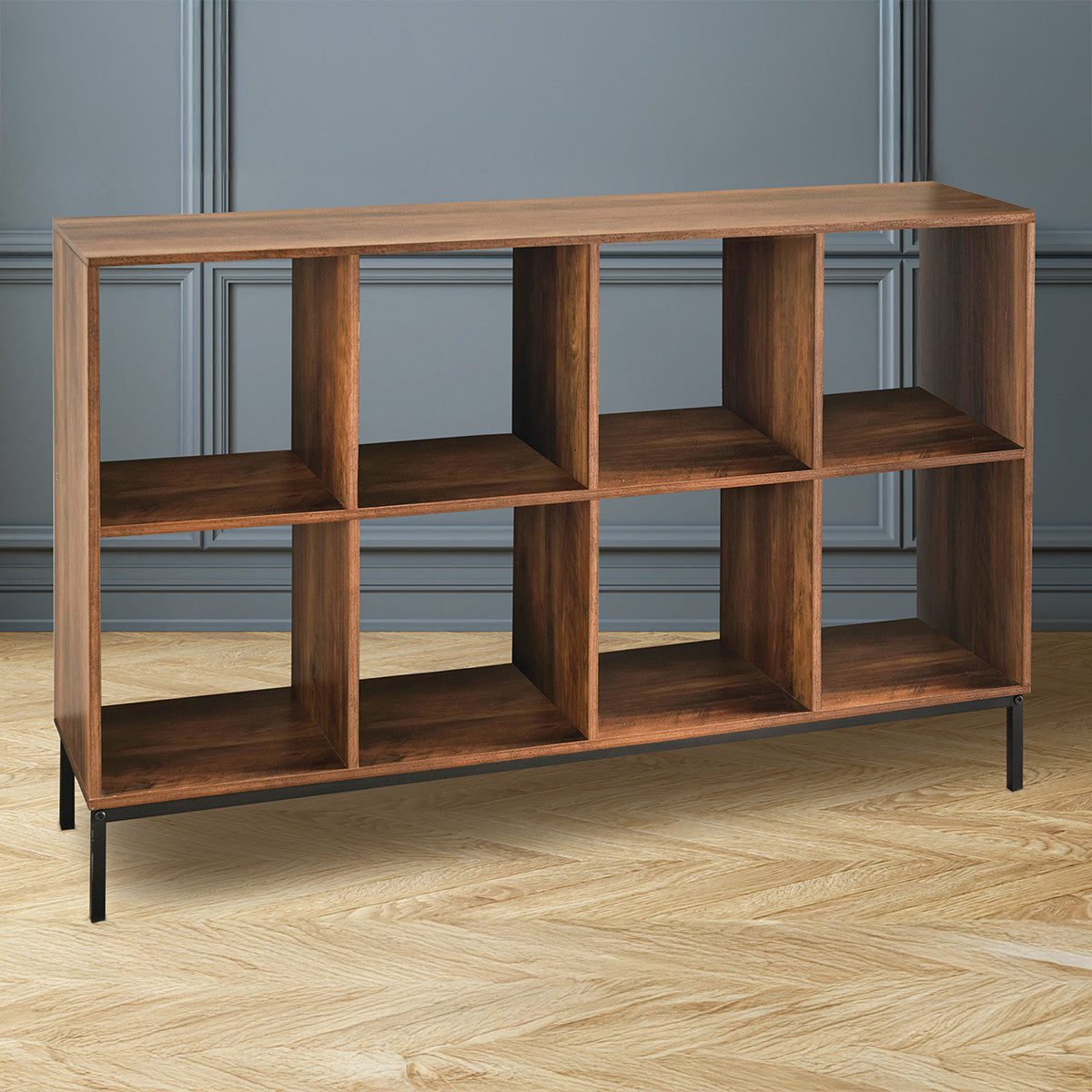 Brooklyn Large Shelving Unit Brown 8 Shelves