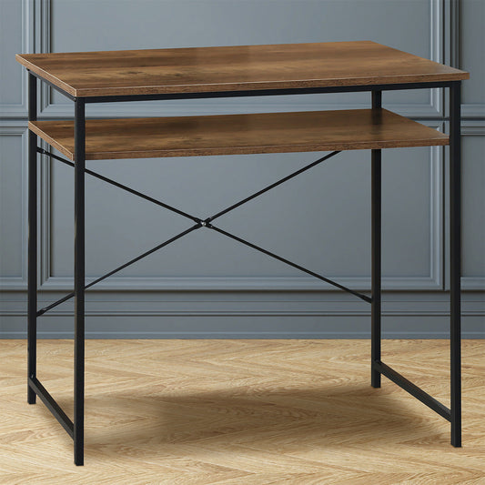 Brooklyn Desk Black & Brown 1 Shelf