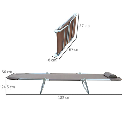 Outsunny Patio Foldable Sun Lounger