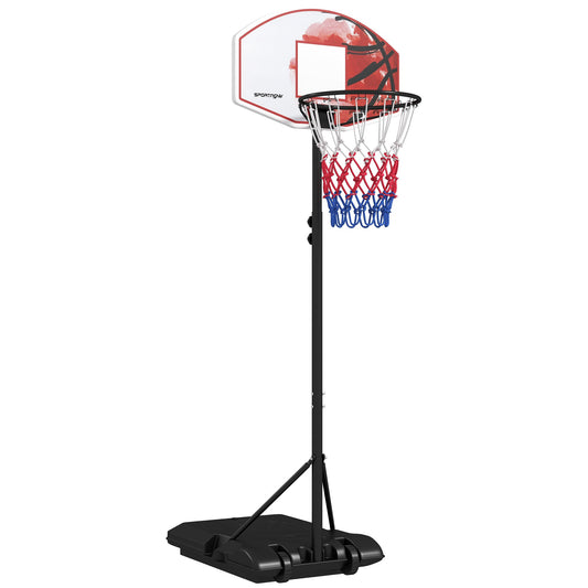 Adjustable Basketball Stand Net System, with Wheels, Enlarged Base, PE, Backboard, 179-209cm-0