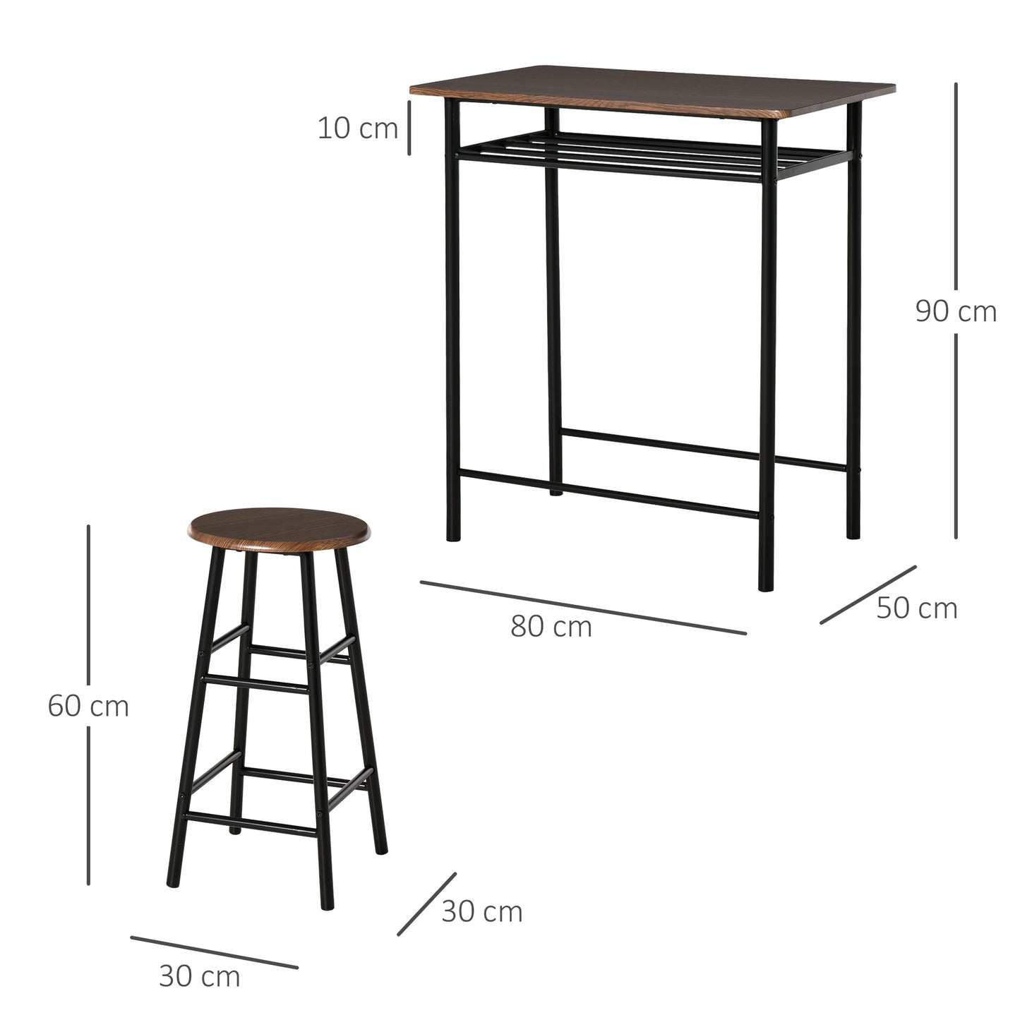 Homcom Bar Table Set