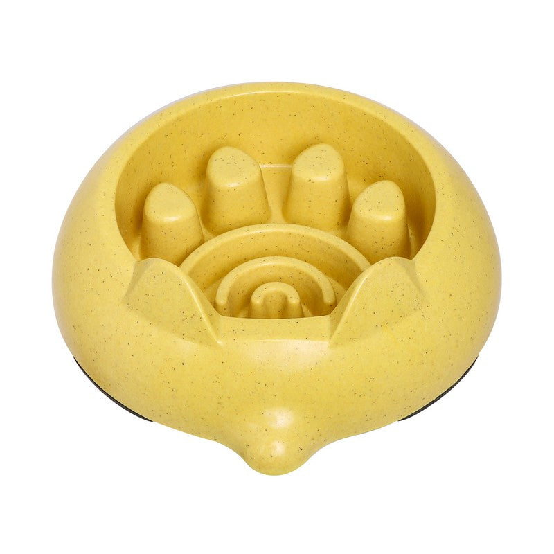 Small Dog Bowl Yellow Bamboo 22.5cm by Pet Brands